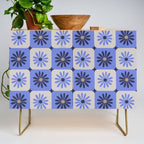 Checkered Daisies - Periwinkle Credenza Gallery Image 1