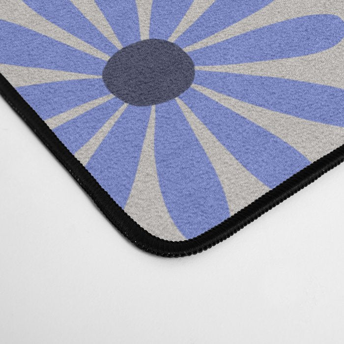 Checkered Daisies - Periwinkle Desk Mat Gallery Image 4