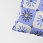 Checkered Daisies - Periwinkle Pillow Sham Gallery Image 4