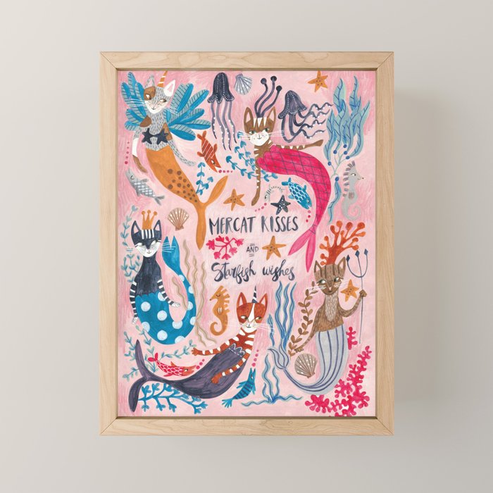 Mercats & Caticorns Mini Art Print Gallery Image 1