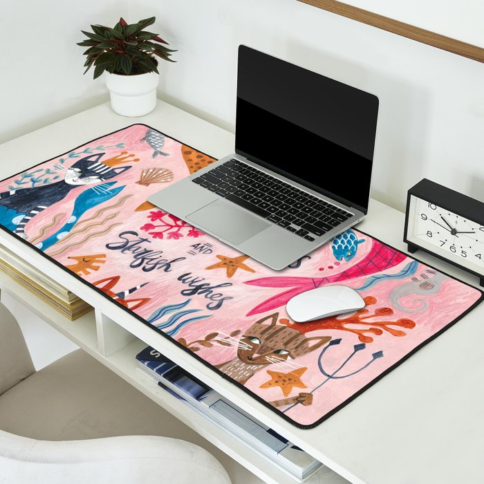 Mercats & Caticorns Desk Mat Gallery Image 2