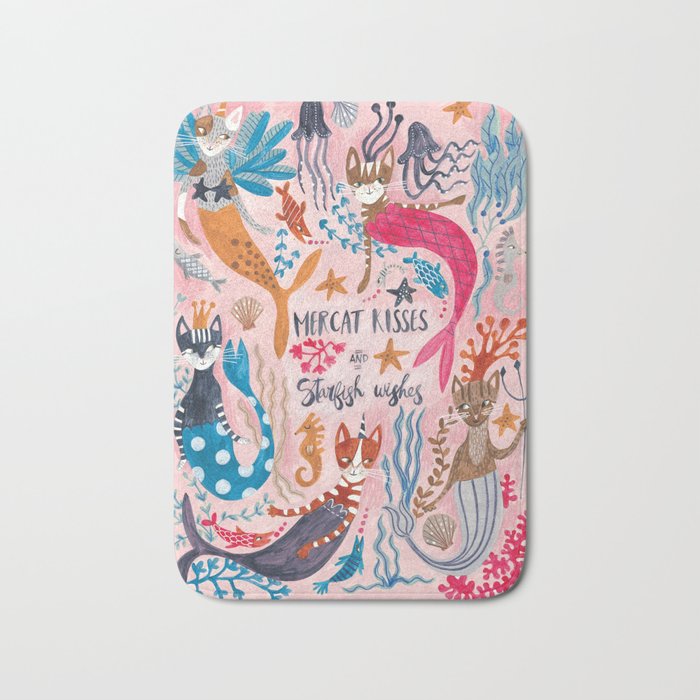 Mercats & Caticorns Bath Mat Gallery Image 1