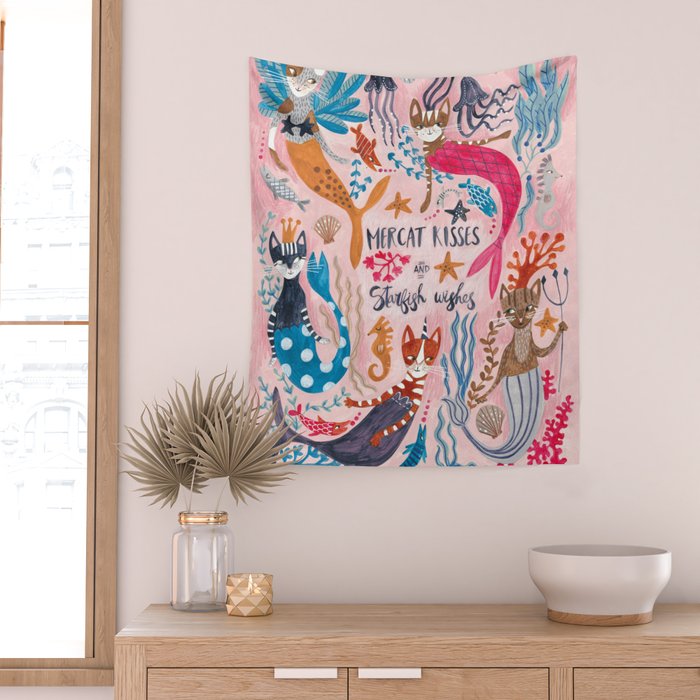 Mercats & Caticorns Wall Tapestry Gallery Image 2