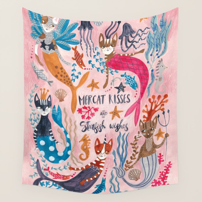 Mercats & Caticorns Wall Tapestry Gallery Image 1