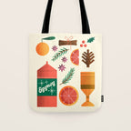 Egg Nog and Holiday Aromatic Foods Still Life Tote Bag Gallery Image 1