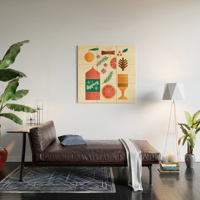 Egg Nog and Holiday Aromatic Foods Still Life Wood Wall Art Gallery Image 2