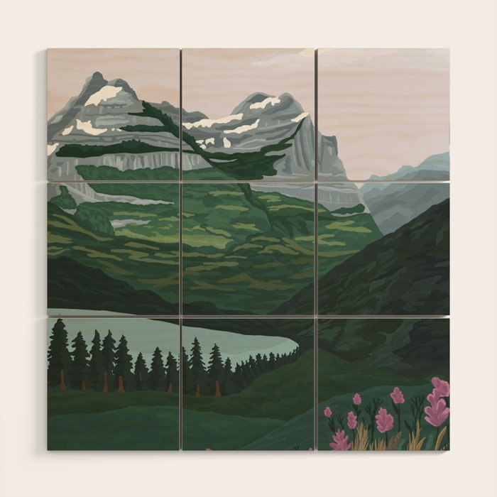 Glacier National Park Wood Wall Art Gallery Image 1