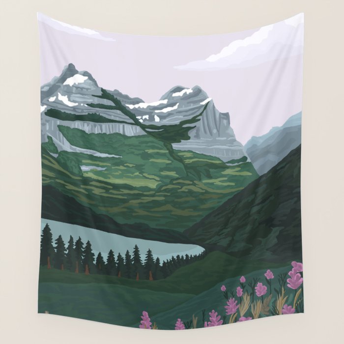 Glacier National Park Wall Tapestry Gallery Image 4