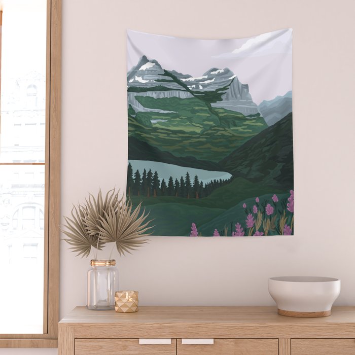 Glacier National Park Wall Tapestry Gallery Image 2