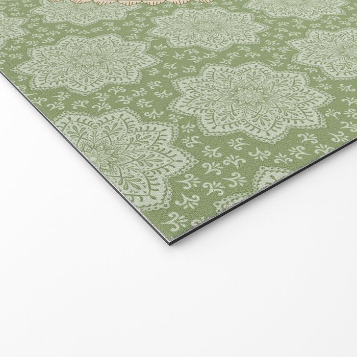 Vintage Astrology Zodiac Wheel Green Welcome Mat Gallery Image 2