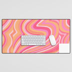 Sunshine Melt - Pink & Peach Palette Desk Mat Gallery Image 1