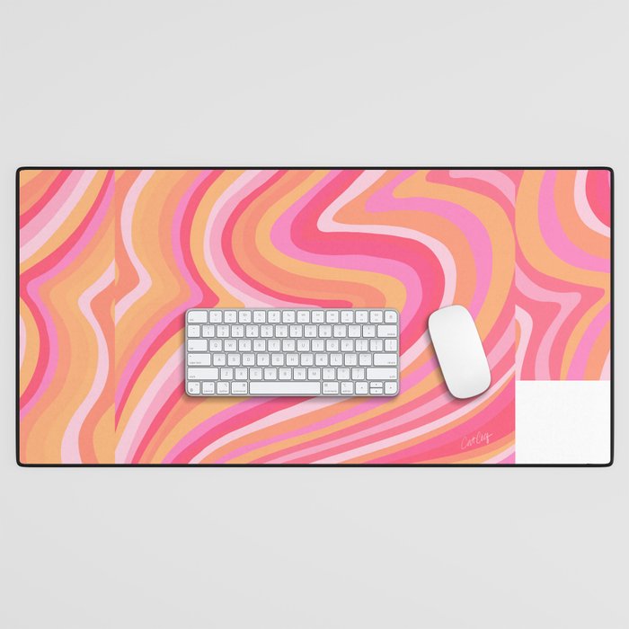 Sunshine Melt - Pink & Peach Palette Desk Mat Gallery Image 1