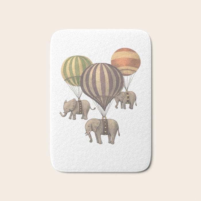Flight of The Elephants Bath Mat Gallery Image 1