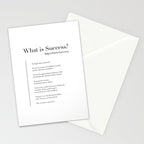 What is Success? by Ralph Waldo Emerson Stationery Card Gallery Image 2
