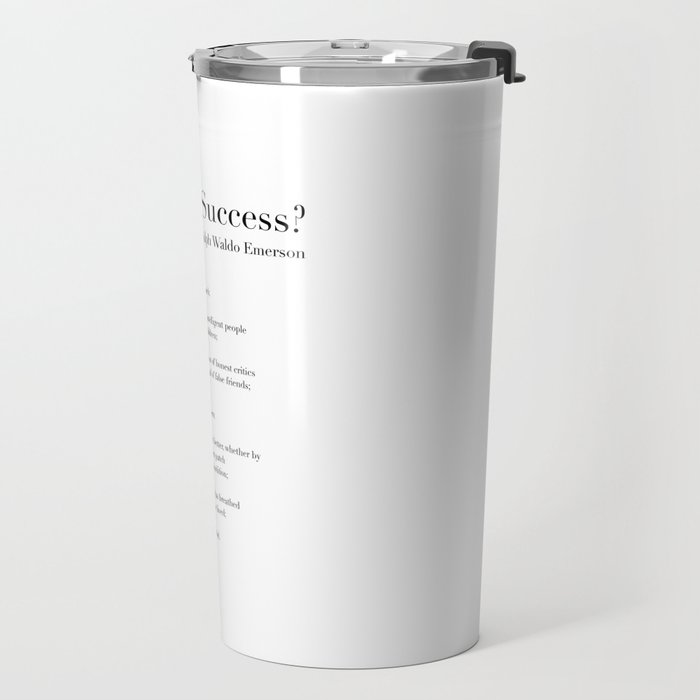 What is Success? by Ralph Waldo Emerson Travel Mug Gallery Image 2