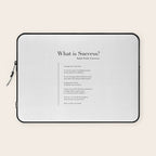 What is Success? by Ralph Waldo Emerson Laptop Sleeve Gallery Image 1