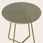 boho hexagon stripes - olive green Side Table Gallery Image 2