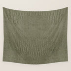 boho hexagon stripes - olive green Wall Tapestry Gallery Image 4