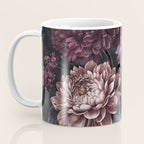 Moody Flowers Burgundy Purple Pink Coffee Mug Gallery Image 3