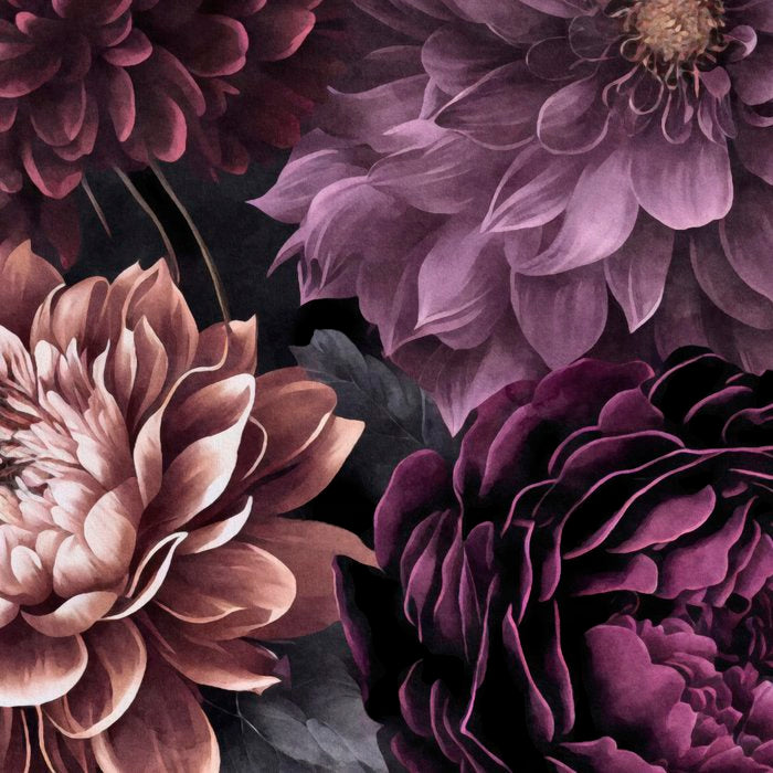 Moody Flowers Burgundy Purple Pink Coffee Mug Gallery Image 2