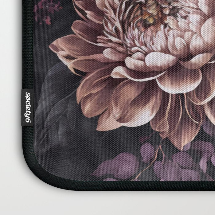 Moody Flowers Burgundy Purple Pink Laptop Sleeve Gallery Image 3