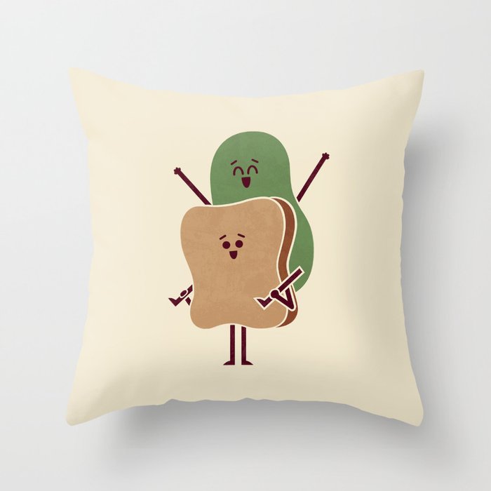 Avo On Toast Throw Pillow Gallery Image 1