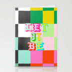 Let it Be Checker Stationery Card Gallery Image 2