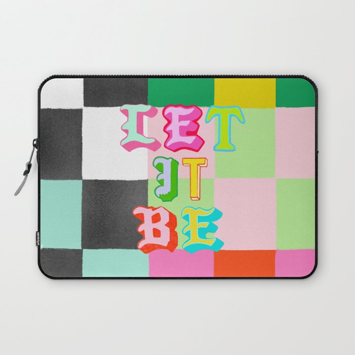 Let it Be Checker Laptop Sleeve Gallery Image 1