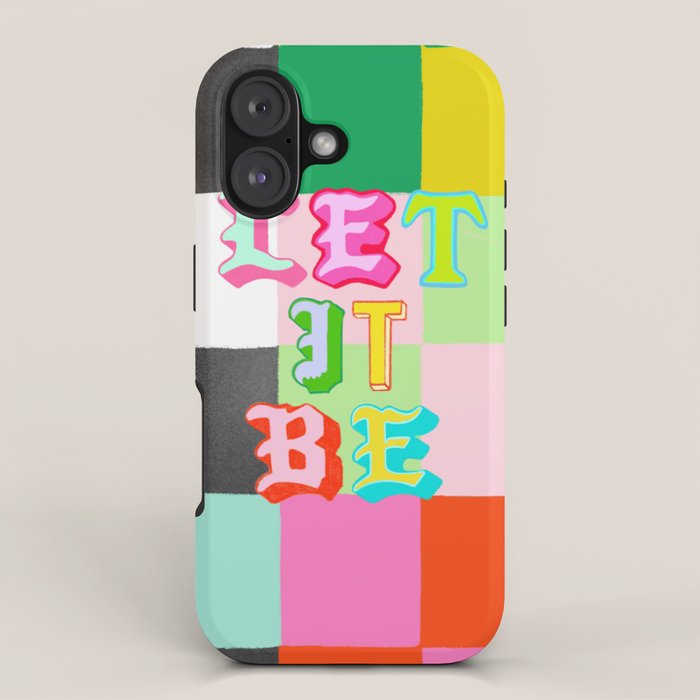 Let it Be Checker iPhone Case Gallery Image 1