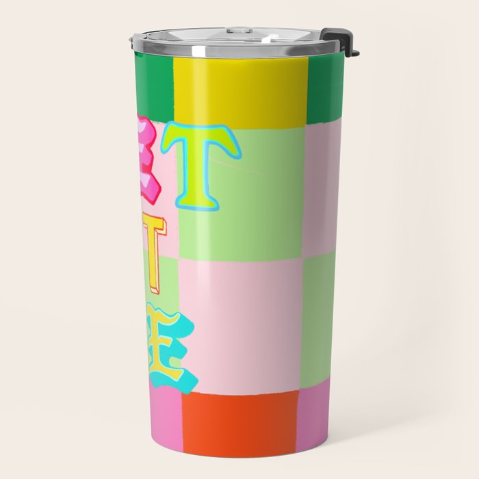 Let it Be Checker Travel Mug Gallery Image 2