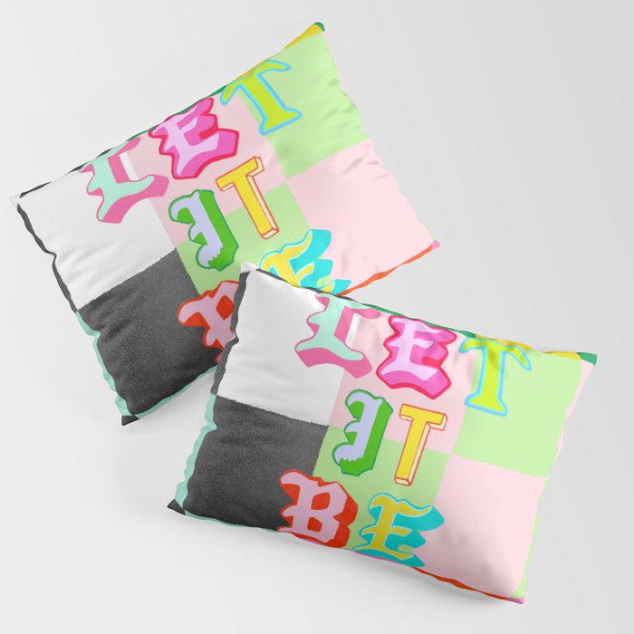 Let it Be Checker Pillow Sham Gallery Image 3