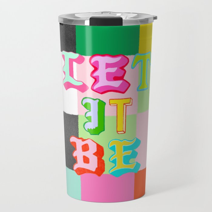 Let it Be Checker Travel Mug Gallery Image 1