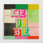 Let it Be Checker Wood Wall Art Gallery Image 1