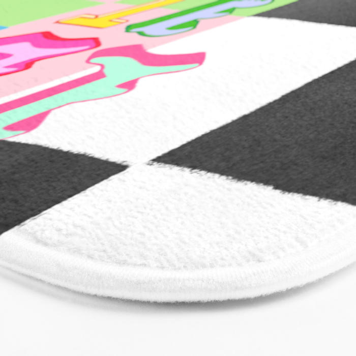 Let it Be Checker Bath Mat Gallery Image 3