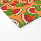 Watermelon Pattern on Orange Welcome Mat Gallery Image 2