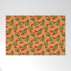 Watermelon Pattern on Orange Welcome Mat Gallery Image 1