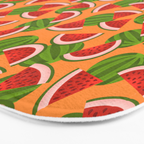 Watermelon Pattern on Orange Bath Mat Gallery Image 3