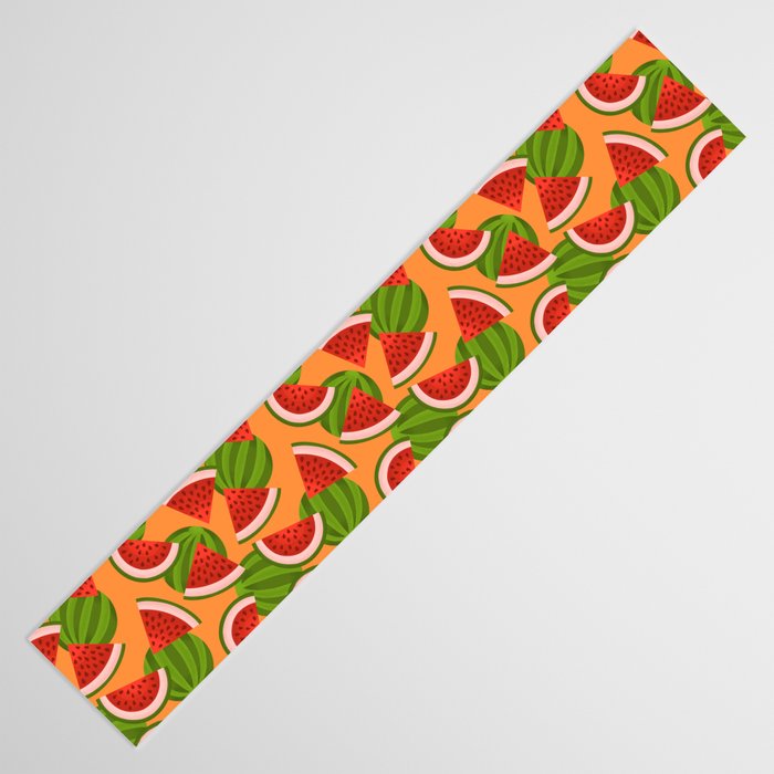 Watermelon Pattern on Orange Table Runner Gallery Image 3