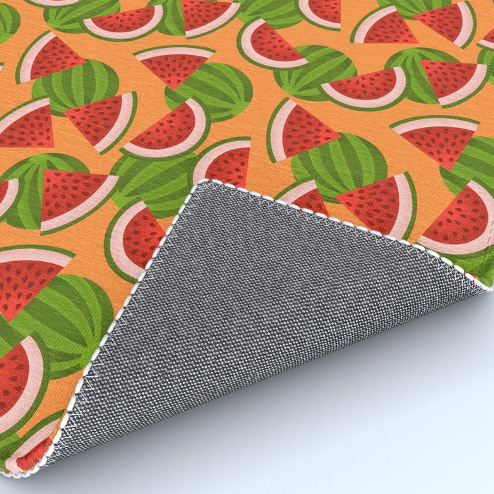 Watermelon Pattern on Orange Rug Gallery Image 4