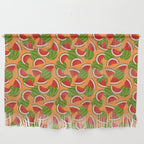 Watermelon Pattern on Orange Wall Hanging Gallery Image 1