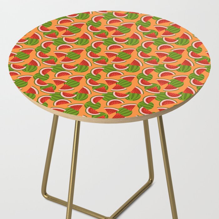 Watermelon Pattern on Orange Side Table Gallery Image 2