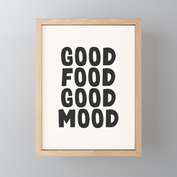 Good food good mood Mini Art Print Gallery Image 1