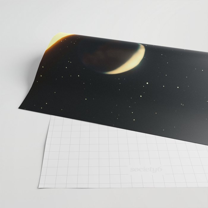 Saturn Highway - A Vintage, Retro-Futuristic Science Fiction Artwork Wrapping Paper Gallery Image 2