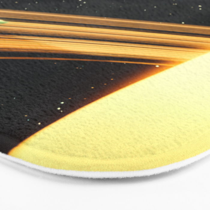 Saturn Highway - A Vintage, Retro-Futuristic Science Fiction Artwork Bath Mat Gallery Image 3