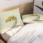 Retro Olive Bowl Illustration Pillow Sham Gallery Image 2