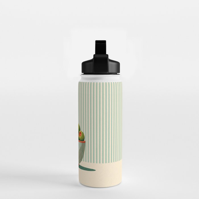 Retro Olive Bowl Illustration Water Bottle Gallery Image 2