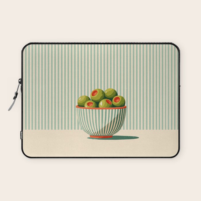 Retro Olive Bowl Illustration Laptop Sleeve Gallery Image 1