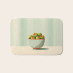 Retro Olive Bowl Illustration Bath Mat Gallery Image 1