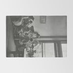 Meeting of the minds, 1912 Columbia Teacher's College vintage black and white portrait photograph Rug Gallery Image 2