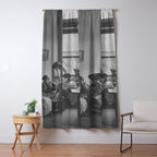 Meeting of the minds, 1912 Columbia Teacher's College vintage black and white portrait photograph Window Curtain Gallery Image 5